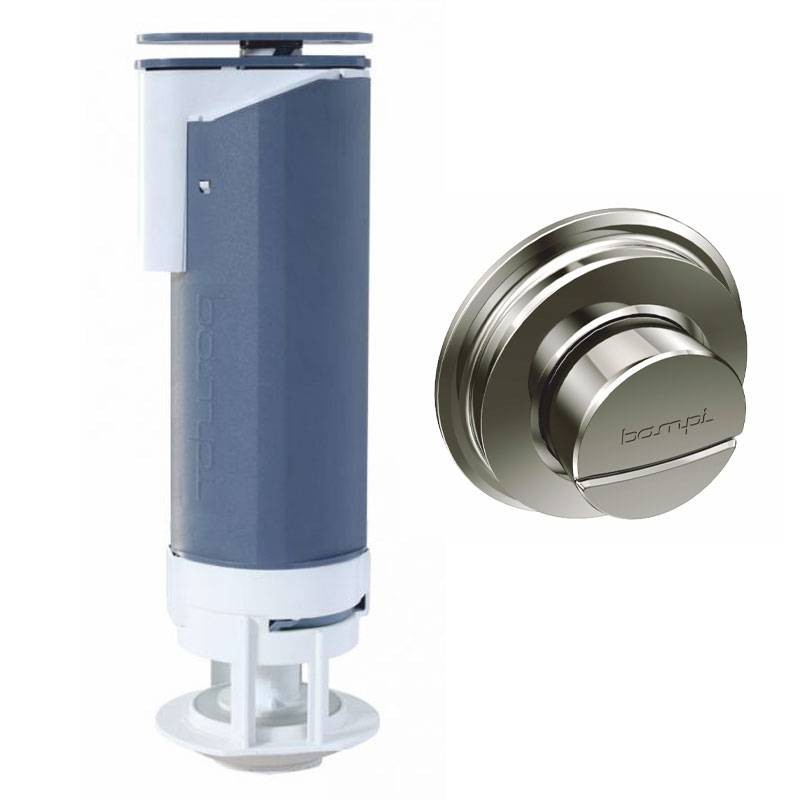 Bouton de chasse d'eau réglable à double poussoir pour toilettes - Bouton  poussoir rond - Bouton poussoir pour réservoir d'eau de toilette 