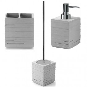 Gedy Quadrotto bathroom accessories set grey...