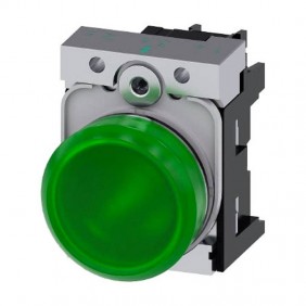 Indicatore Siemens luminoso verde LED 230V 22mm...