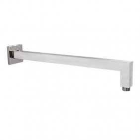 Square wall-mounted shower arm 35 cm chrome