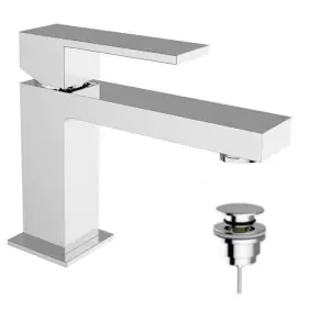 Teorema Pillar washbasin tap with drain and...