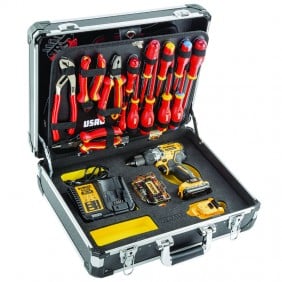 Usag electrician's case with screwdriver drill...