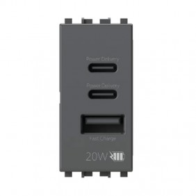Prise USB 4Box CCA 20W pour Vimar Arke Gris...