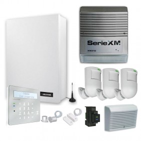 Hiltron XM hybrid 4 zone burglar alarm kit with...