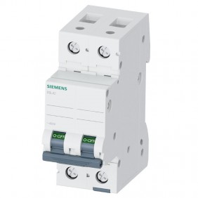 Interruttore magnetotermico Siemens 2P 6A 10kA...