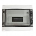 Eaton consumer units flush-mounted and wall-mounted from 6 to 24 modules with and without the door.